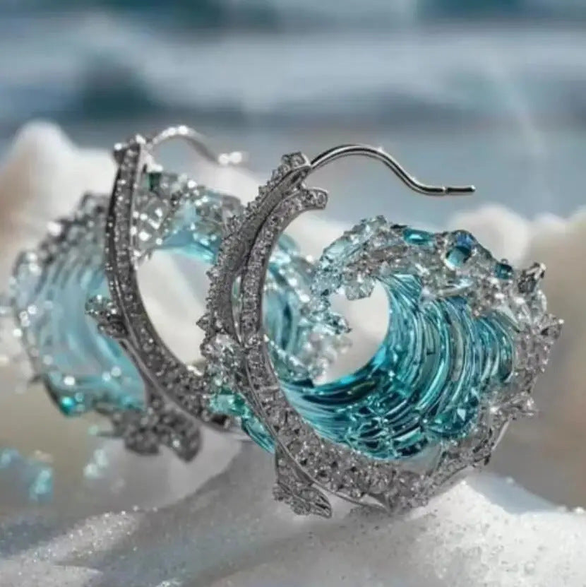Orecchini Resina Blu Creativi