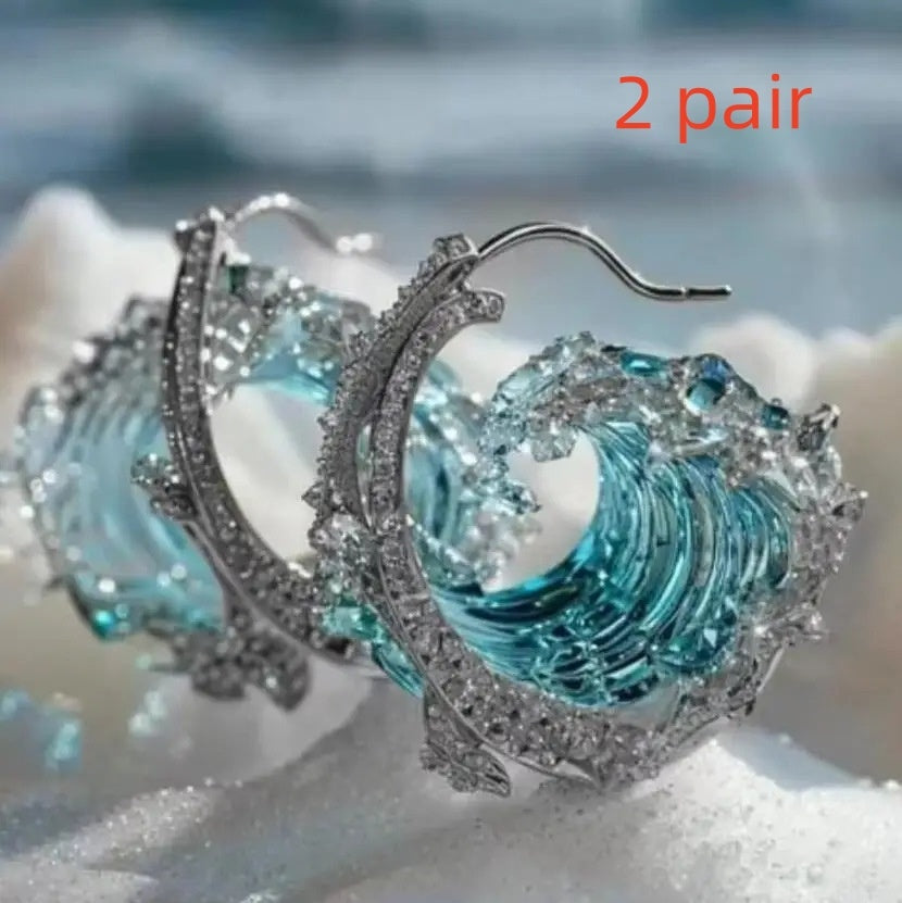 Orecchini Resina Blu Creativi