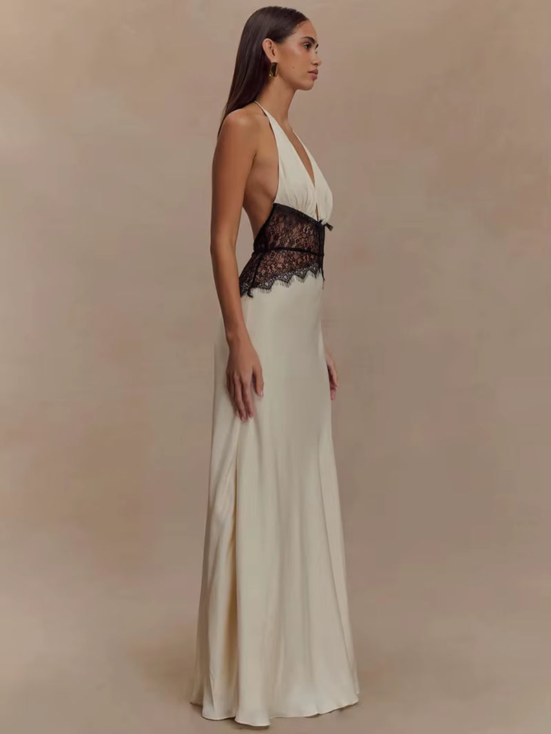 Imen Beauty Backless Maxi Dress