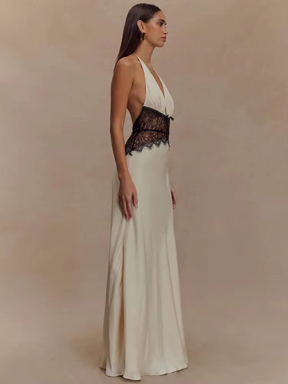 Imen Beauty Backless Maxi Dress