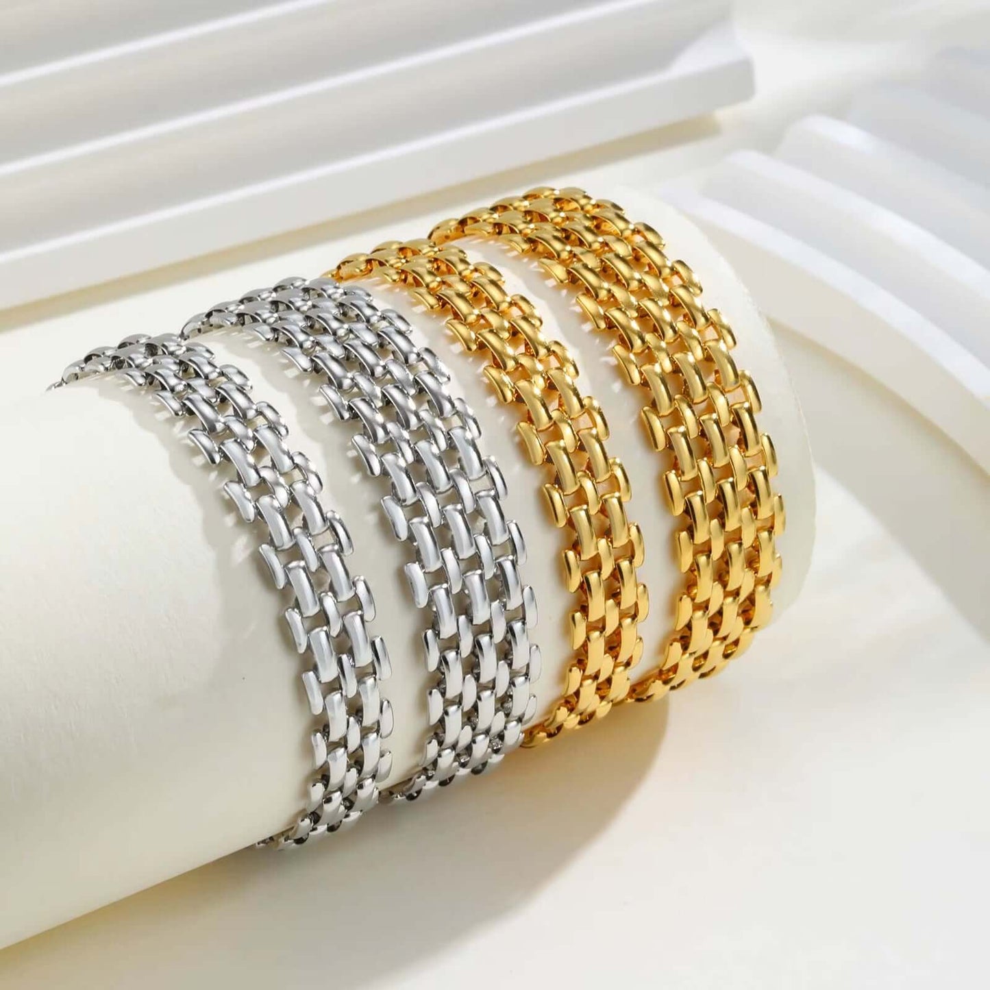 Imen Beauty Gold Plated Watch Strap Bracelet