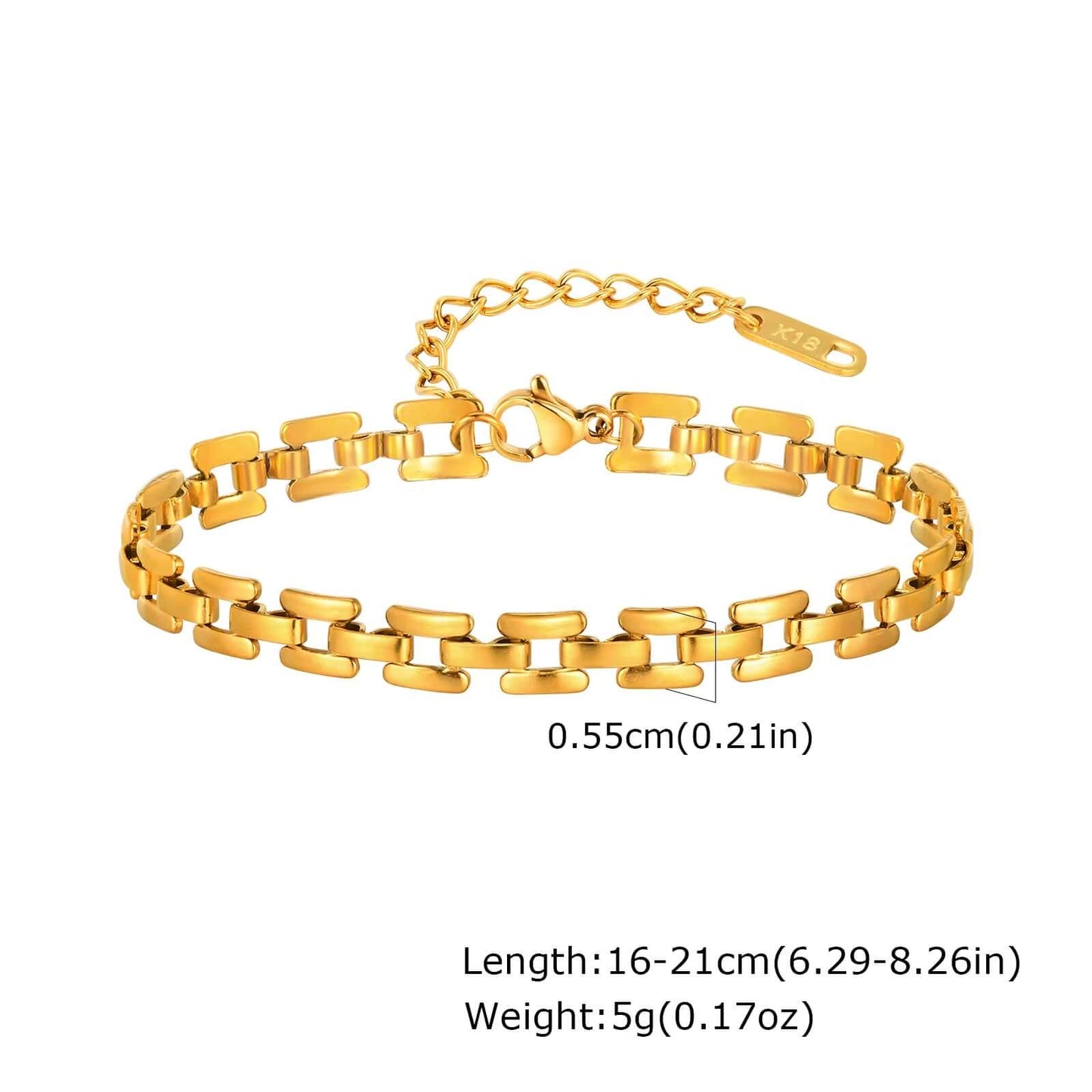Imen Beauty Gold Plated Watch Strap Bracelet