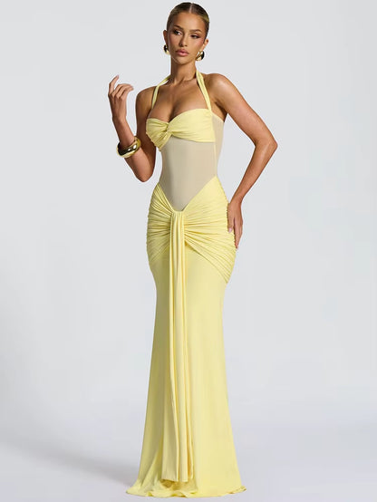 Imen Beauty Glam Patchwork Bodycon Dress