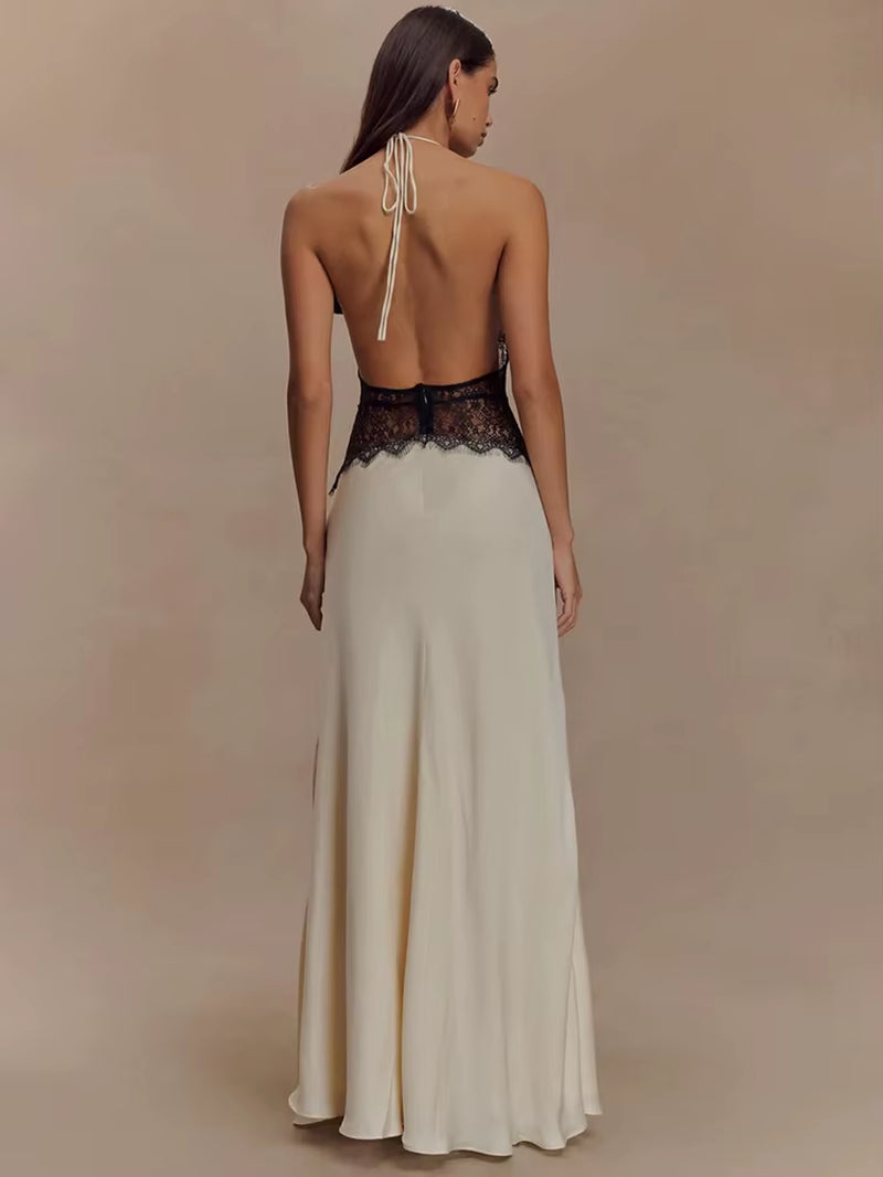 Imen Beauty Backless Maxi Dress