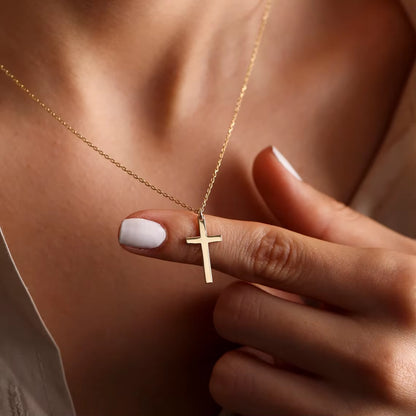 Imen Beauty Gold & Silver Cross Necklace