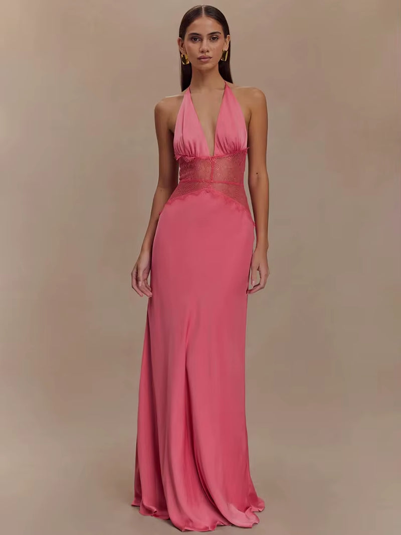 Imen Beauty Backless Maxi Dress