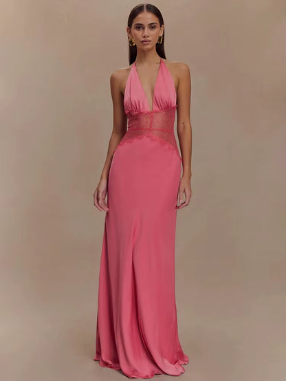 Imen Beauty Backless Maxi Dress