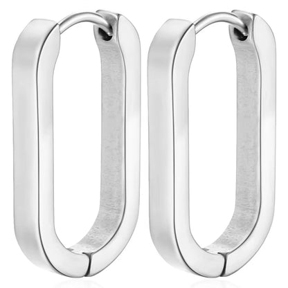 Imen Beauty Gold Square Hoop Earrings