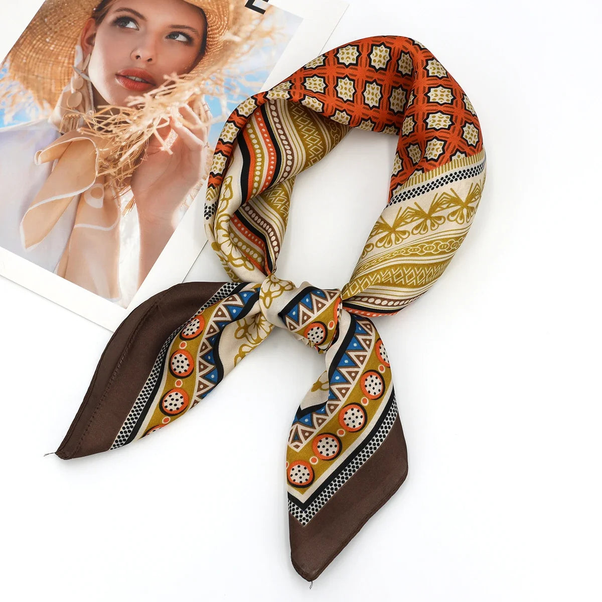Imen Beauty Silk Scarf & Hairband Set