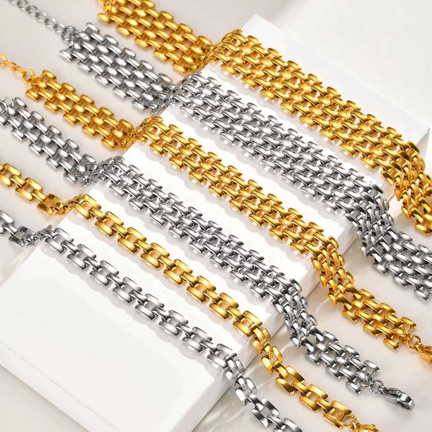 Imen Beauty Gold Plated Watch Strap Bracelet