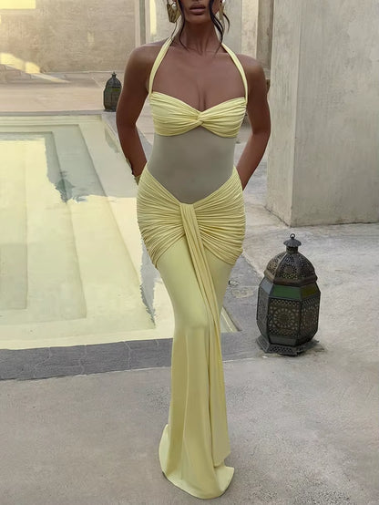 Imen Beauty Glam Patchwork Bodycon Dress