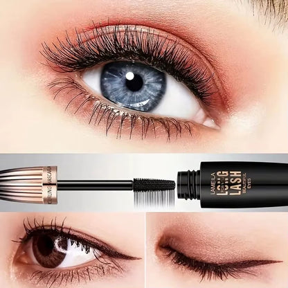 Ultimate Waterproof 4D Mascara for Thick, Long, and Curling Lashes - Smudge-Proof & Long-Lasting Eye Makeup Tool
