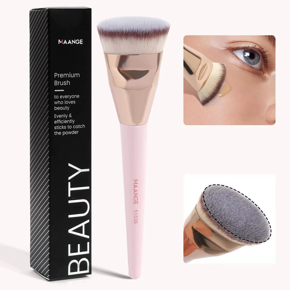 Achieve Flawless Skin with the Flat Round Foundation Brush - Your Essential Makeup Tool for Perfect Blending and Application