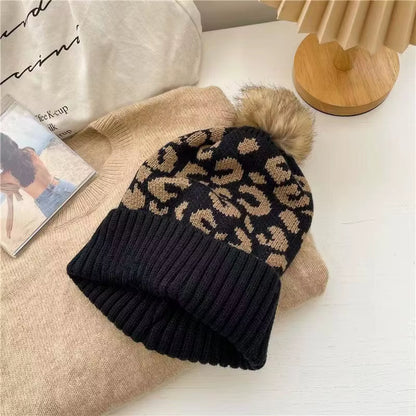 Imen Beauty Leopard Knit Hat