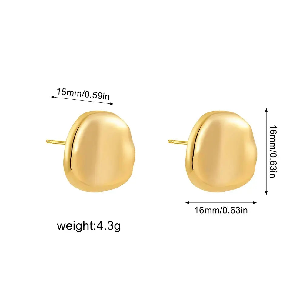 Imen Beauty Gold Geometric Earrings