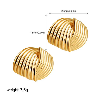 Imen Beauty Gold Geometric Earrings
