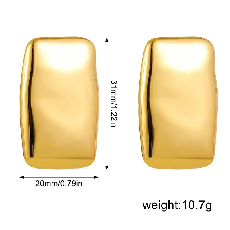 Imen Beauty Gold Geometric Earrings