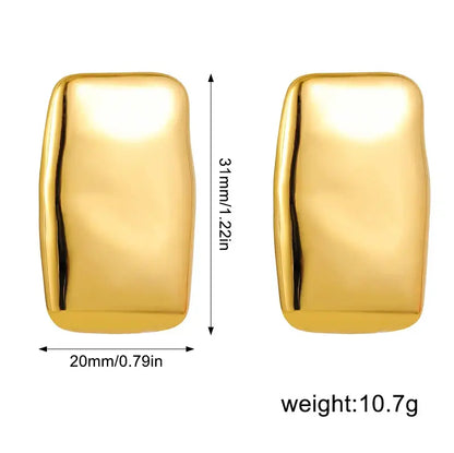 Imen Beauty Gold Geometric Earrings