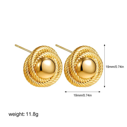 Imen Beauty Gold Geometric Earrings