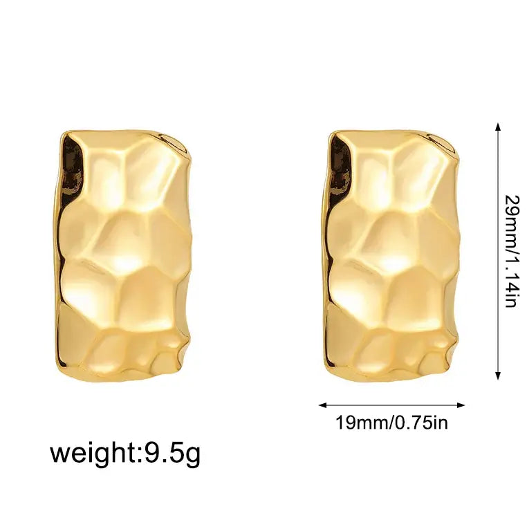 Imen Beauty Gold Geometric Earrings