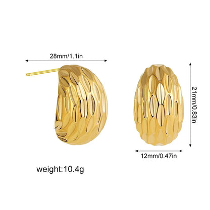 Imen Beauty Gold Geometric Earrings