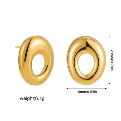 Imen Beauty Gold Geometric Earrings