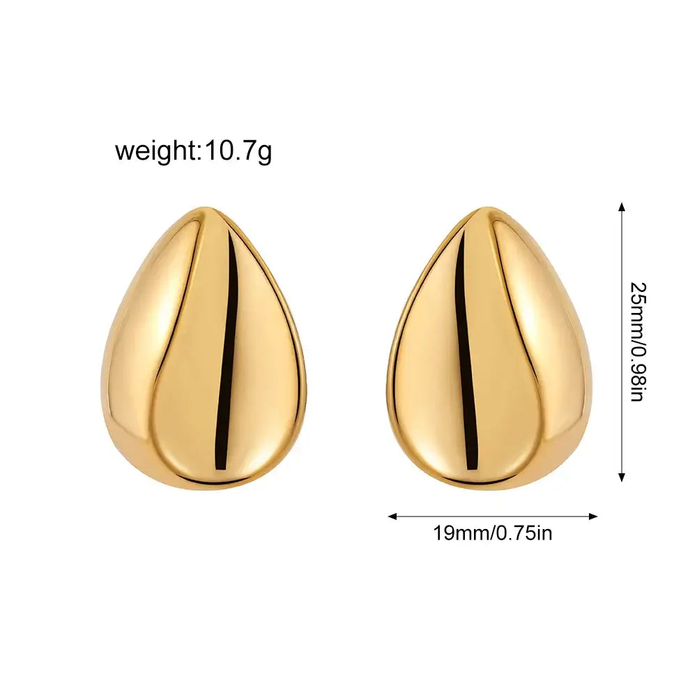 Imen Beauty Gold Geometric Earrings