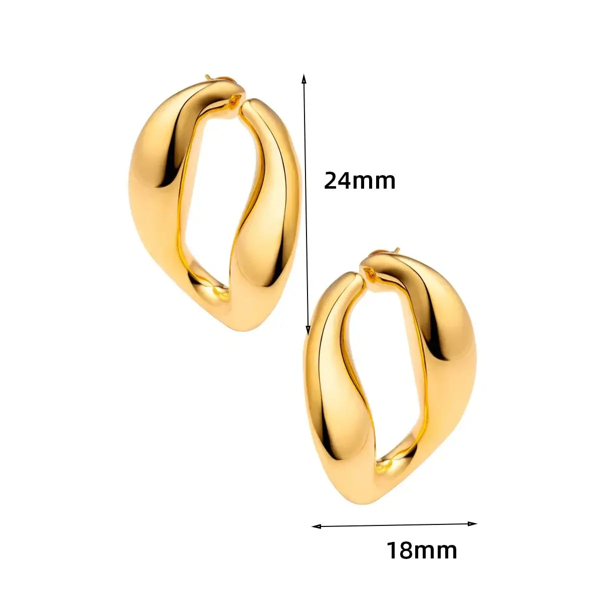 Imen Beauty Gold Geometric Earrings