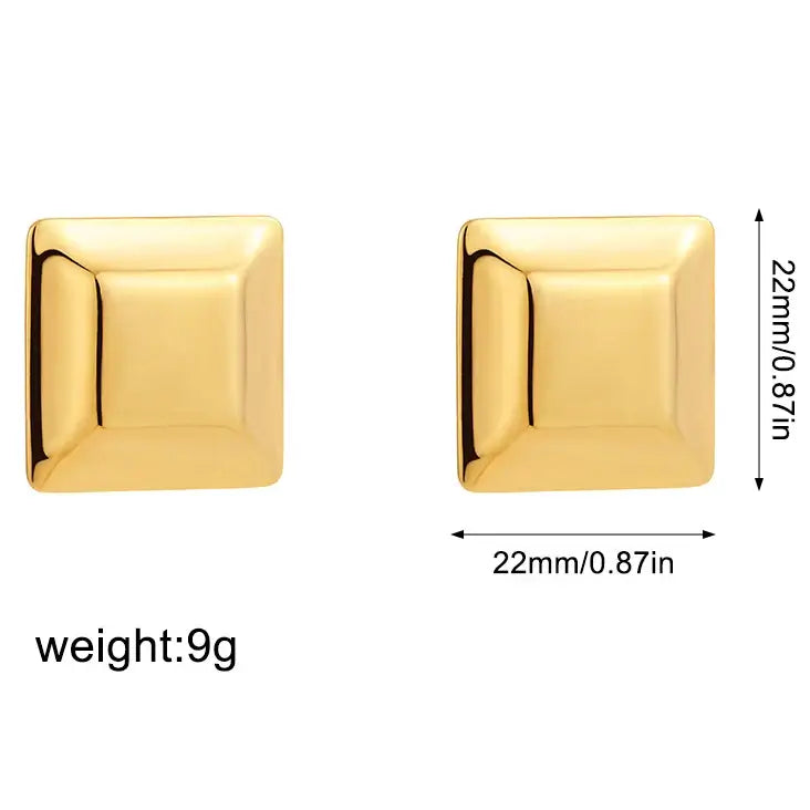 Imen Beauty Gold Geometric Earrings