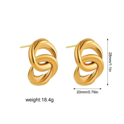 Imen Beauty Gold Geometric Earrings