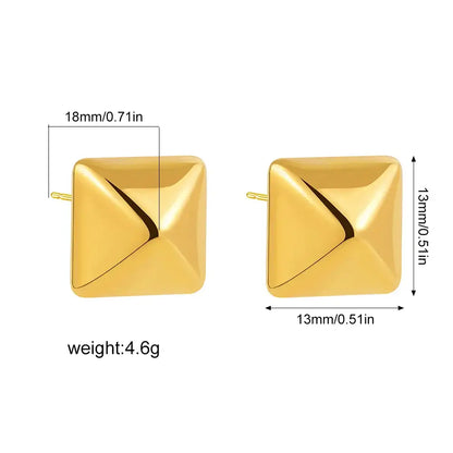 Imen Beauty Gold Geometric Earrings