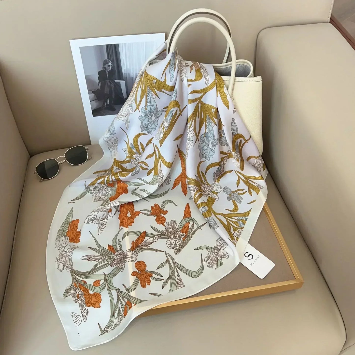 Imen Beauty Silk Scarf & Hairband Set