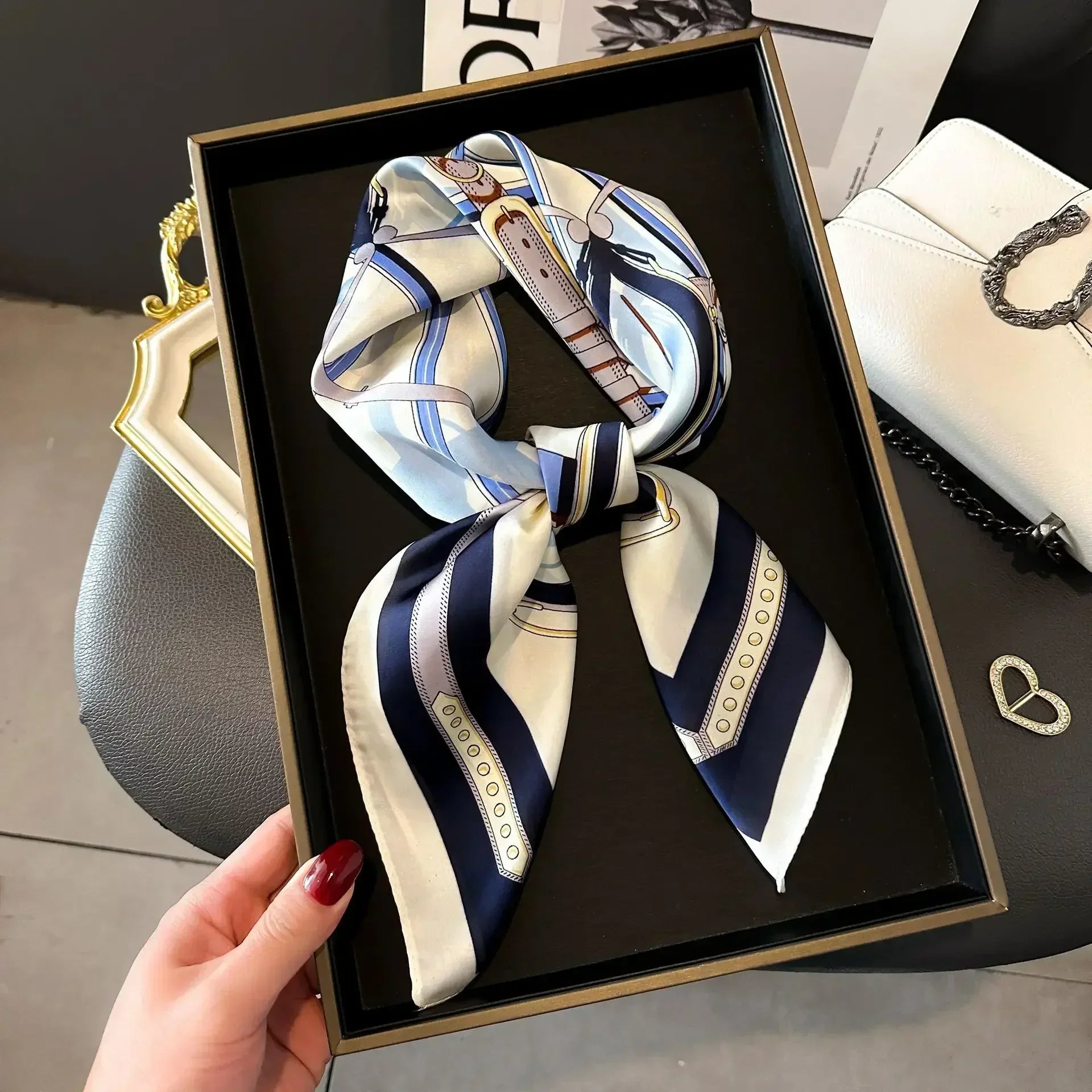 Imen Beauty Silk Scarf & Hairband Set