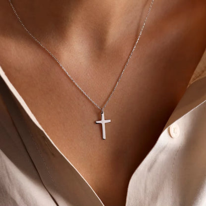 Imen Beauty Gold & Silver Cross Necklace