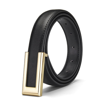 Cintura Pelle Nera Sottile