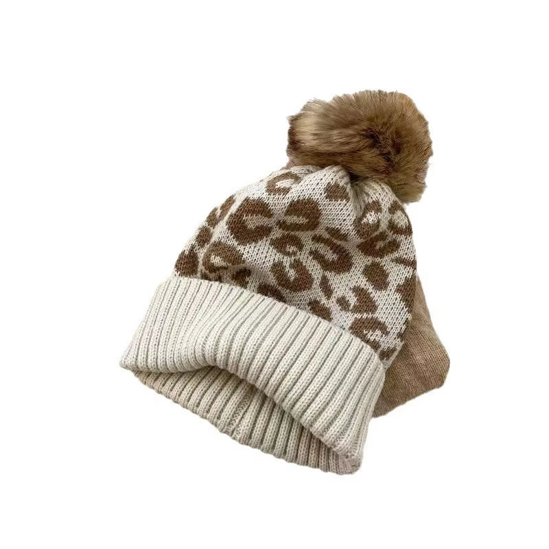 Imen Beauty Leopard Knit Hat