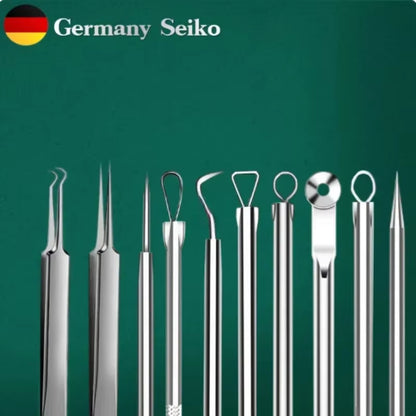 Ultimate Acne & Blackhead Remover Kit - 11 Pcs Ultra-Fine Tweezers & Extractors for Flawless Skin