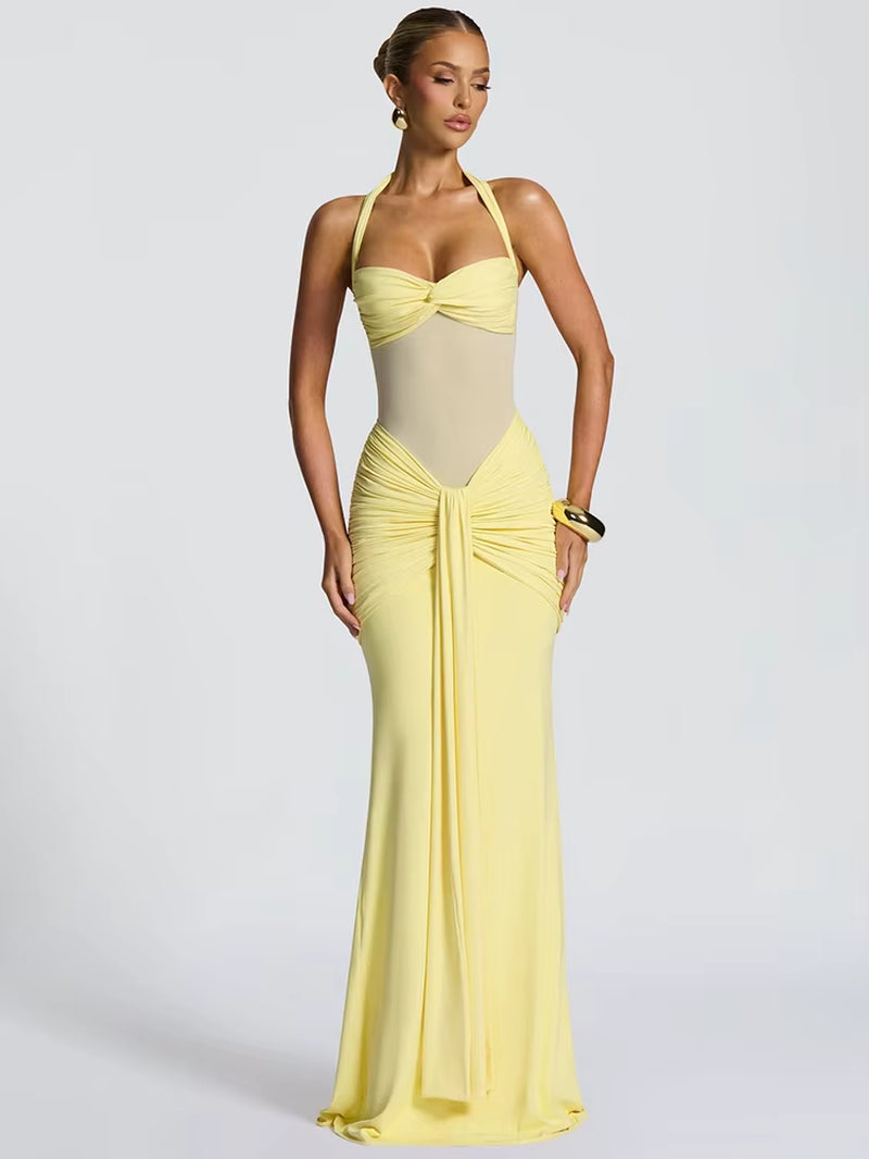 Imen Beauty Glam Patchwork Bodycon Dress